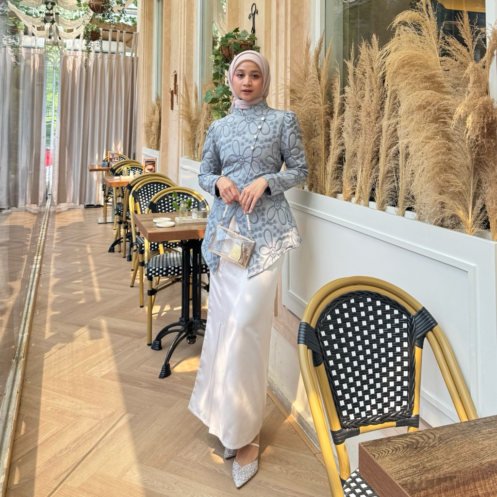 NIKMATI PRODUK INI Ayundya Kebaya Modern Dengan Bawahan Rok Silk Baju Kondangan Setelan Pesta Muslim
