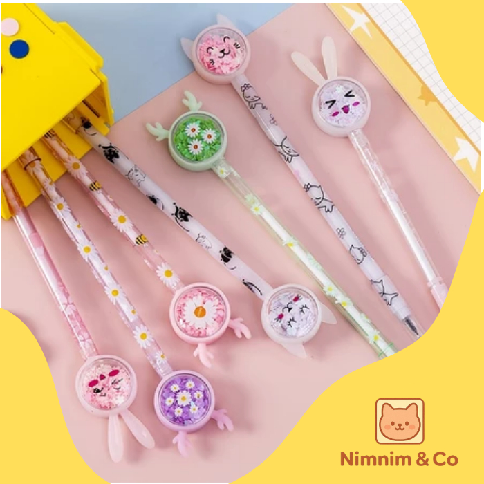 

Pena Cute Karakter Kupu-Kupu Payet Gliter Bunny Lucu Black Ink Gel Pulpen Gel Bolpen Gel Pastel Alat Tulis Motif Gliter Perlengkapan Sekolah