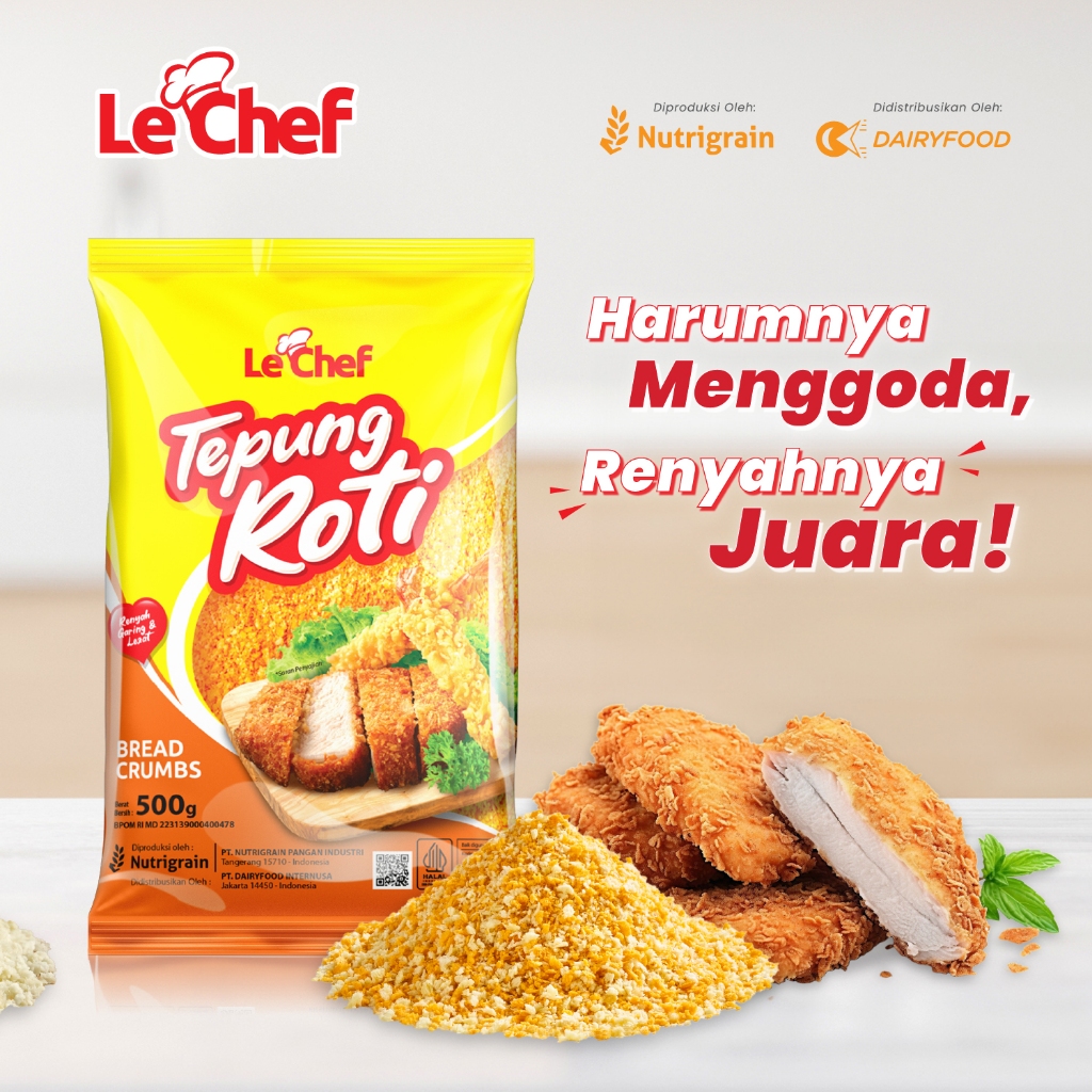 

[ PAKET BUNDLING LE CHEF ] - 2 Tepung Roti Putih 250g + 1 Tepung Roti Mix 500g