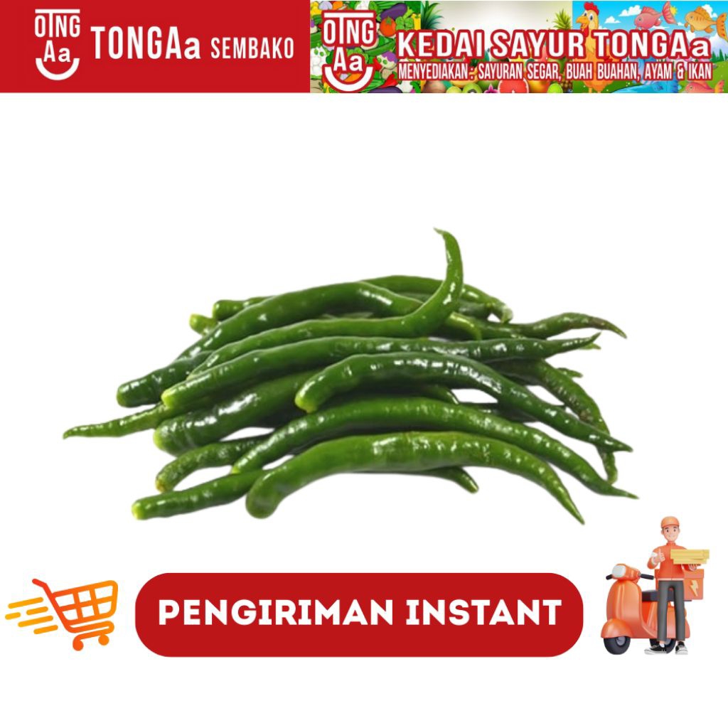 

Cabe/Cabai Hijau 250 Gram -Fresh
