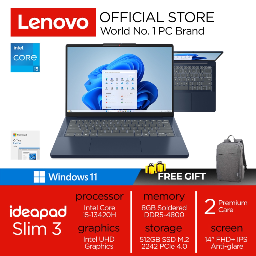 Lenovo Ideapad Slim 3 IRH10 | i5 13420H 8GB 512GB 14.0WUXGA W11+OHS