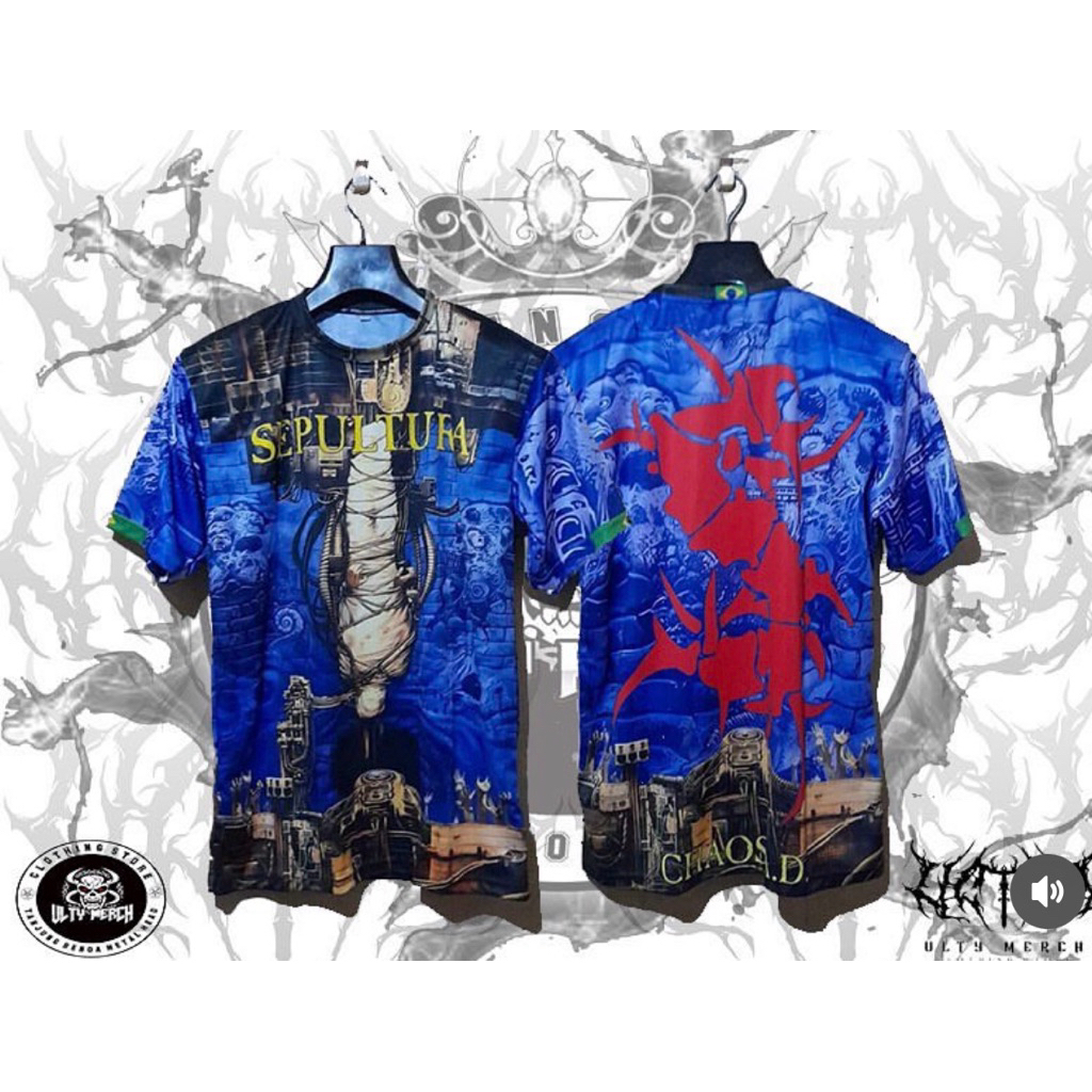 KAOS SEPULTURA FULLPRINT /kaos metal/kaos distro/kaos music/kaos band