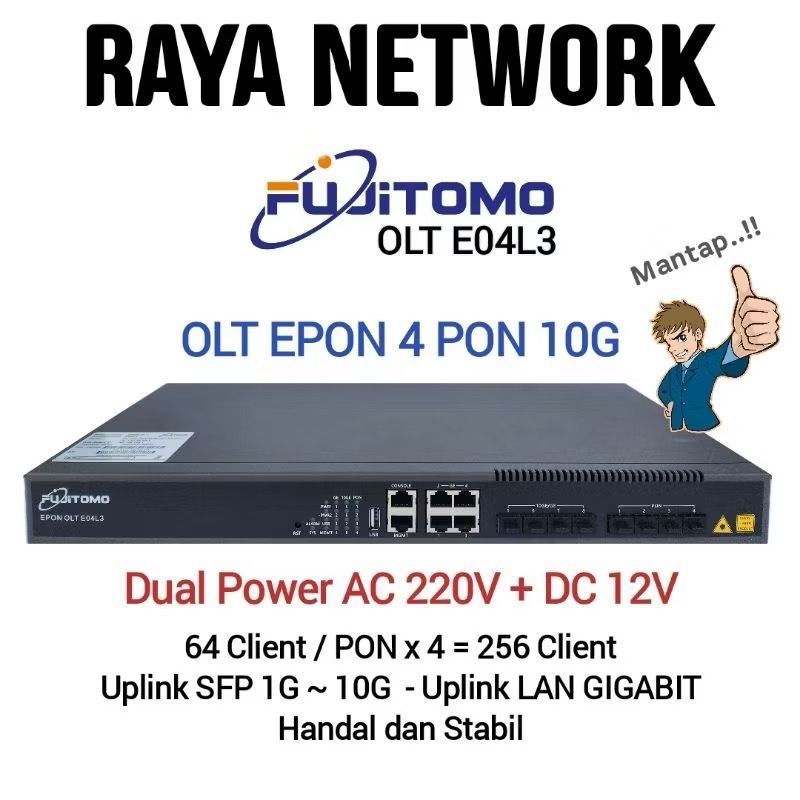 FUJITOMO OLT EPON 4P 10G