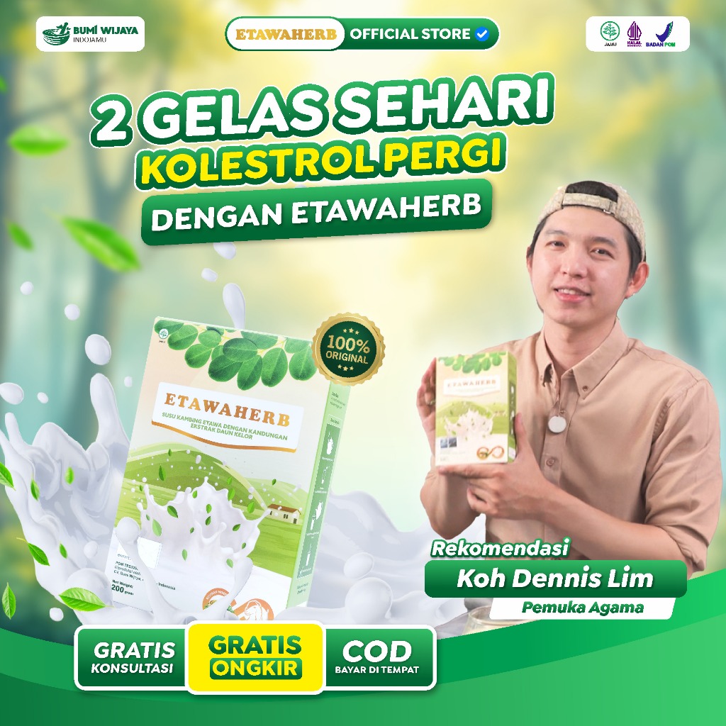 

() ETAWAHERB - Bantu Atasi Kolesterol Jahat Tanpa Efek Samping 100% Alami - 200gr Dennis Lim