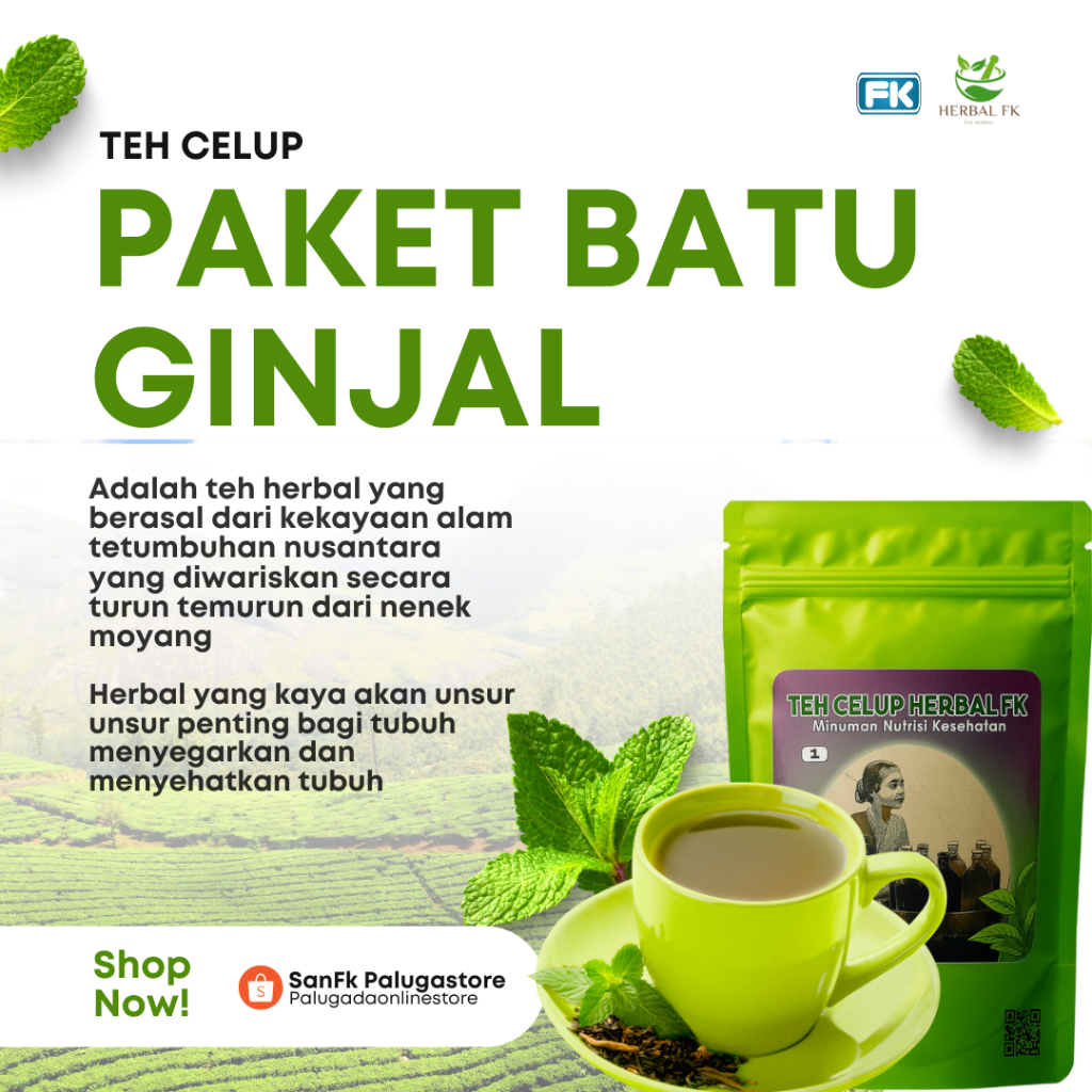 Paket Teh Celup Herbal FK – Minuman Herbal Bantu Atasi Batu Ginjal – 30 Pcs