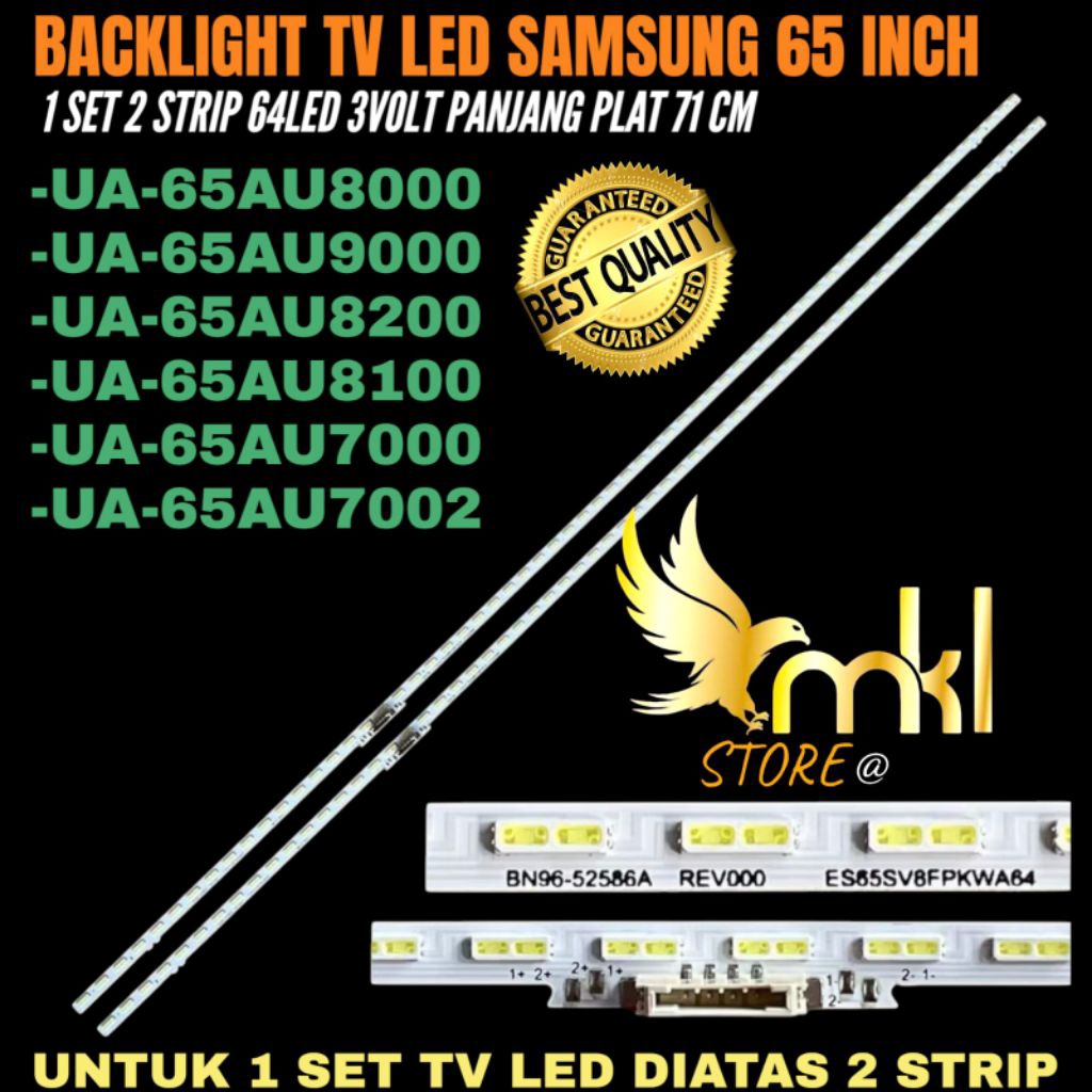 BACKLIGHT TV LED SAMSUNG 65 INCH UA 65AU8000- UA 65AU9000- UA 65AU8200- UA 65AU8100- UA-65AU7000- UA