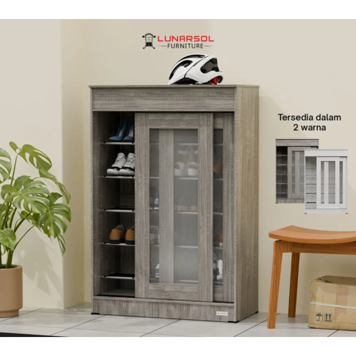 Lemari Sepatu Kaca Sliding HUGA 425