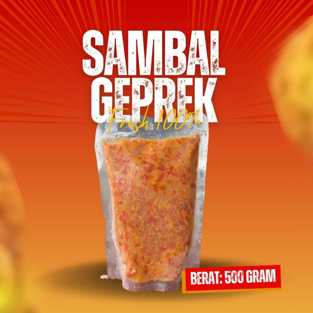 

Sambal Geprek Fresh 100% Pedas Gurih 500 Gram – Sambal Siap Saji Tanpa Pengawet
