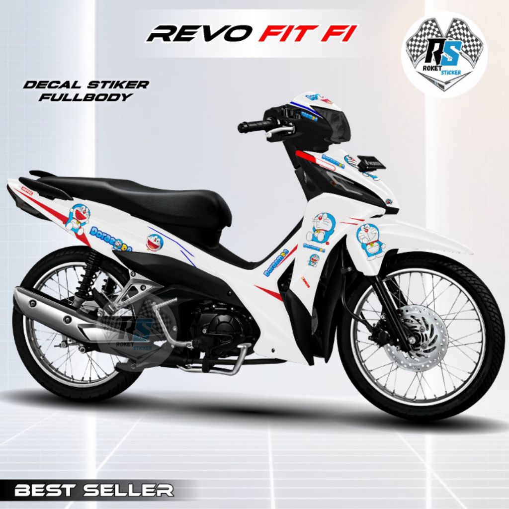 Decal Sticker Variasi Fullbody Revo Fit Fi/ Motif Doraemon