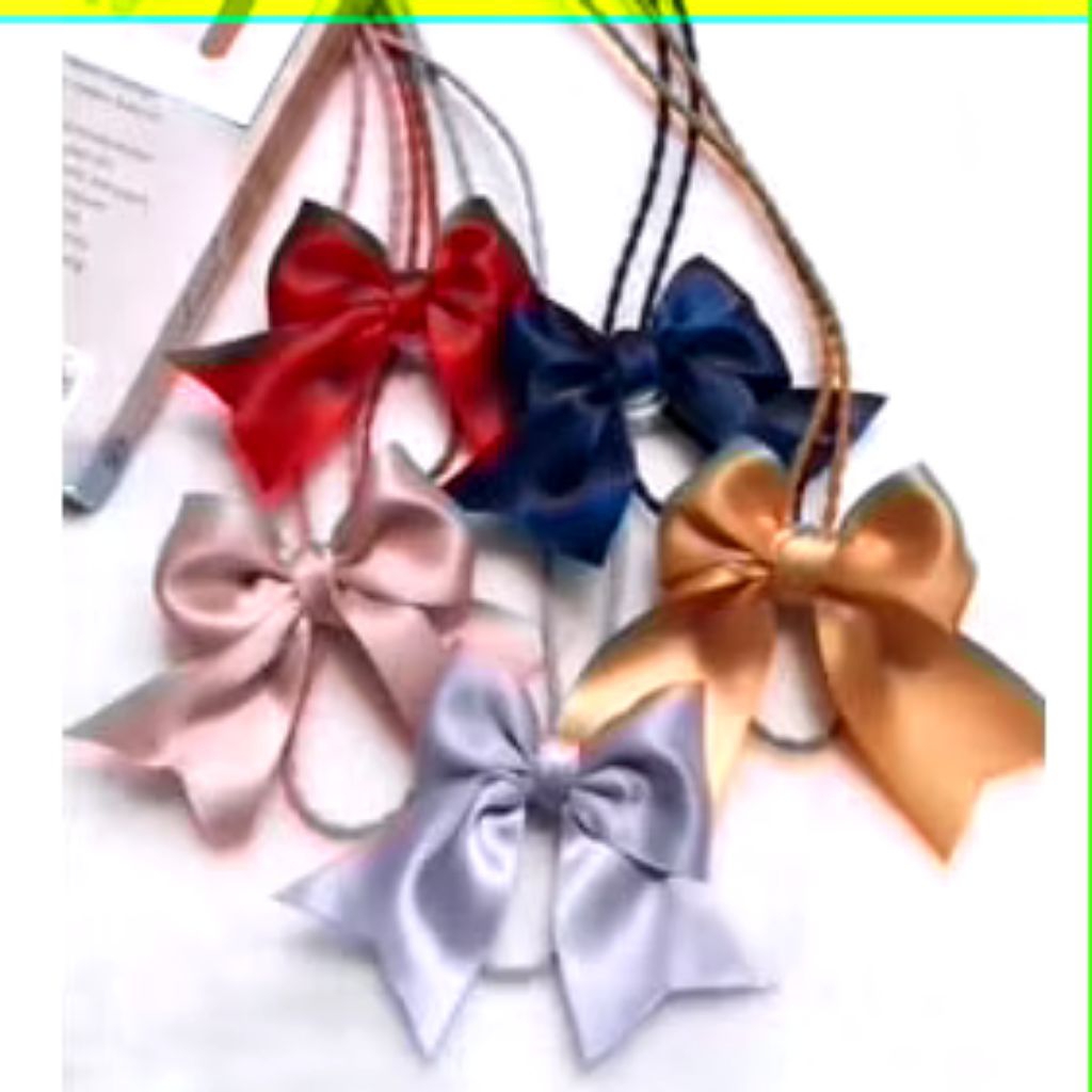 Strap Masker pita satin kekinian | Pita satin Korea viral konektor masker