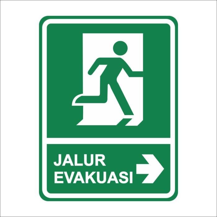 

sign stiker JALUR EVAKUASI / sticker jalur evakuasi arah kiri/ kanan - KIRI,