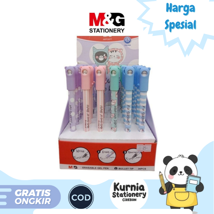 

M&G Erasable Gel Pen So Many Cats / Pulpen Yang Dapat Dihapus AKP5277 (satuan)