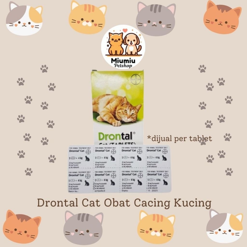 Drontal CAT Obat Cacing KUCING Drontal ELANCO ORIGINAL