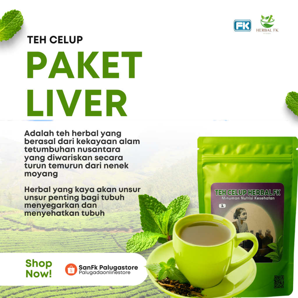 

Paket Teh Celup Herbal FK – Minuman Herbal Bantu Sehatkan Liver & Detoks Alami – 30 Pcs