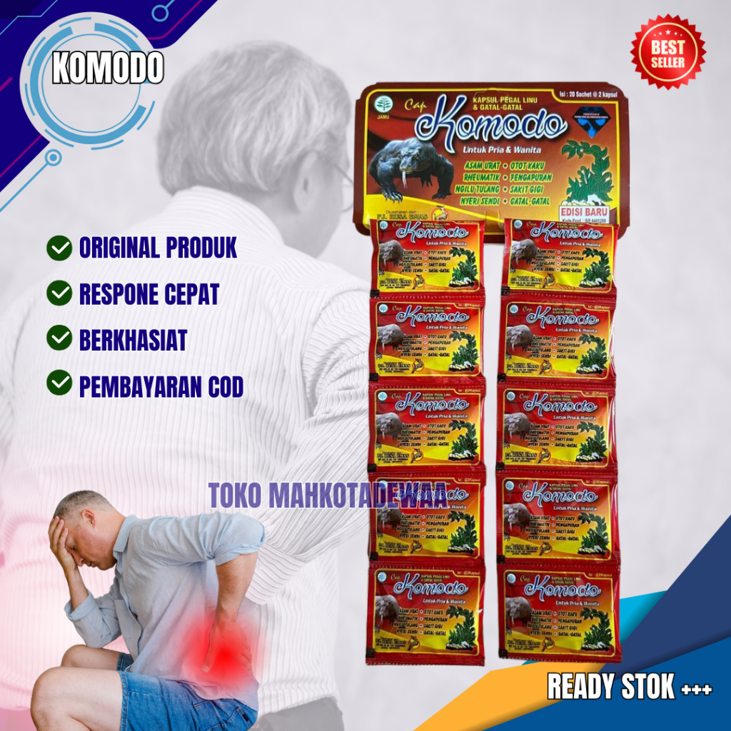 

Kapsul Asam Urat Cap Komodo Original 20 Sachet