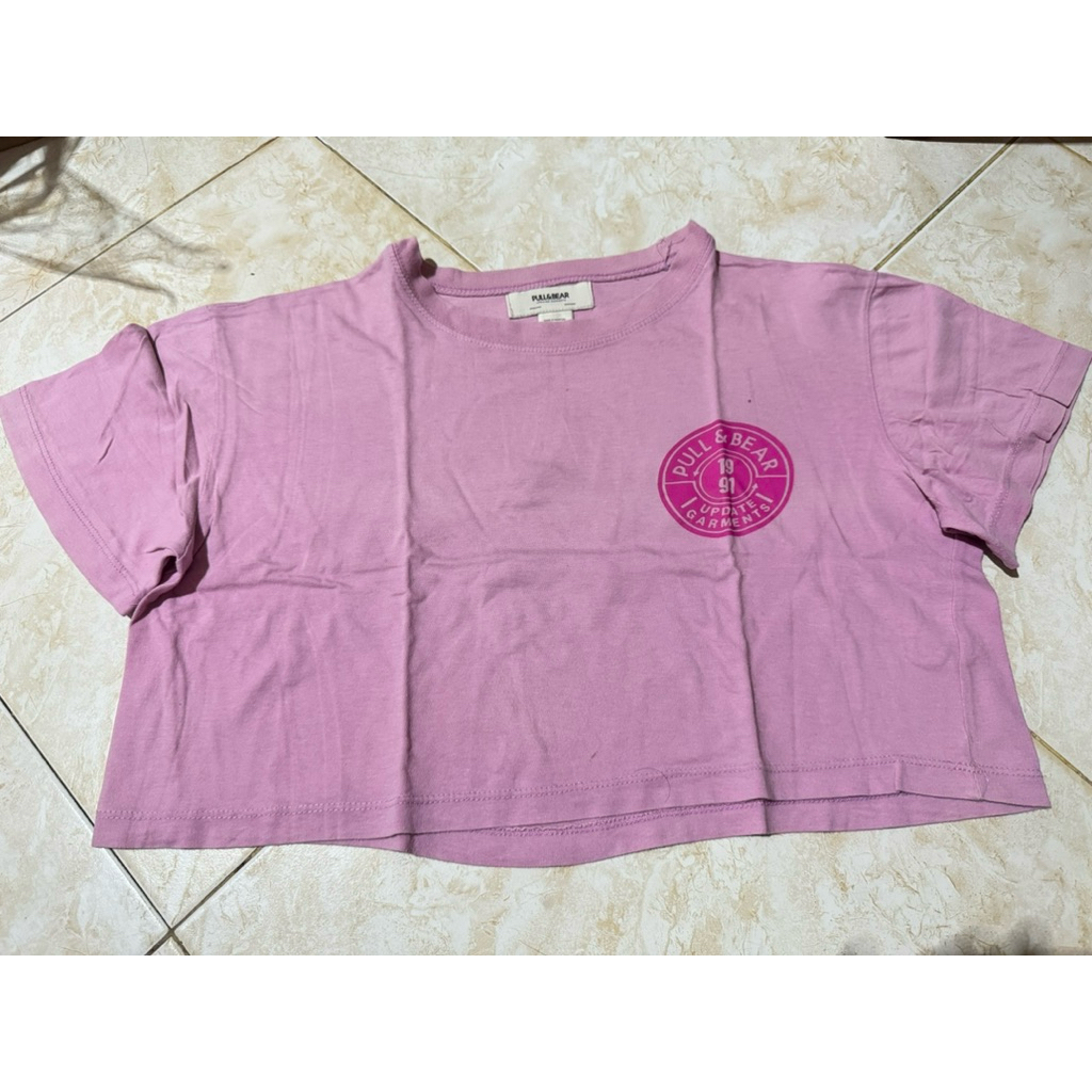 Kaos Crop Top Pull&Bear ( Preloved )