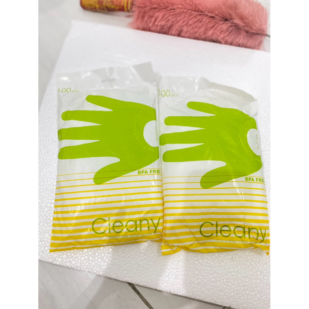 sarung tangan plastik cleany
