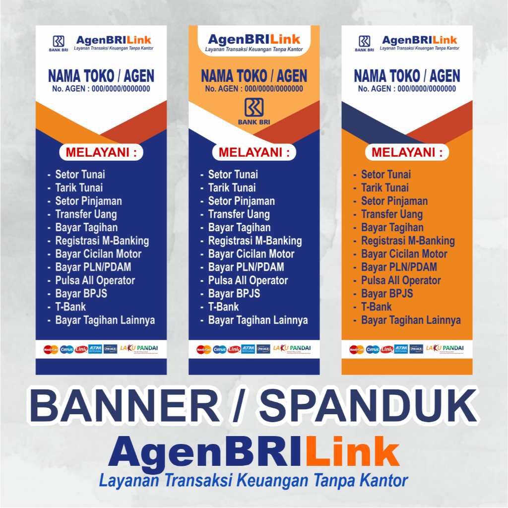 BANNER AGEN BRILINK POTRAIT - BANNER / SPANDUK BERDIRI