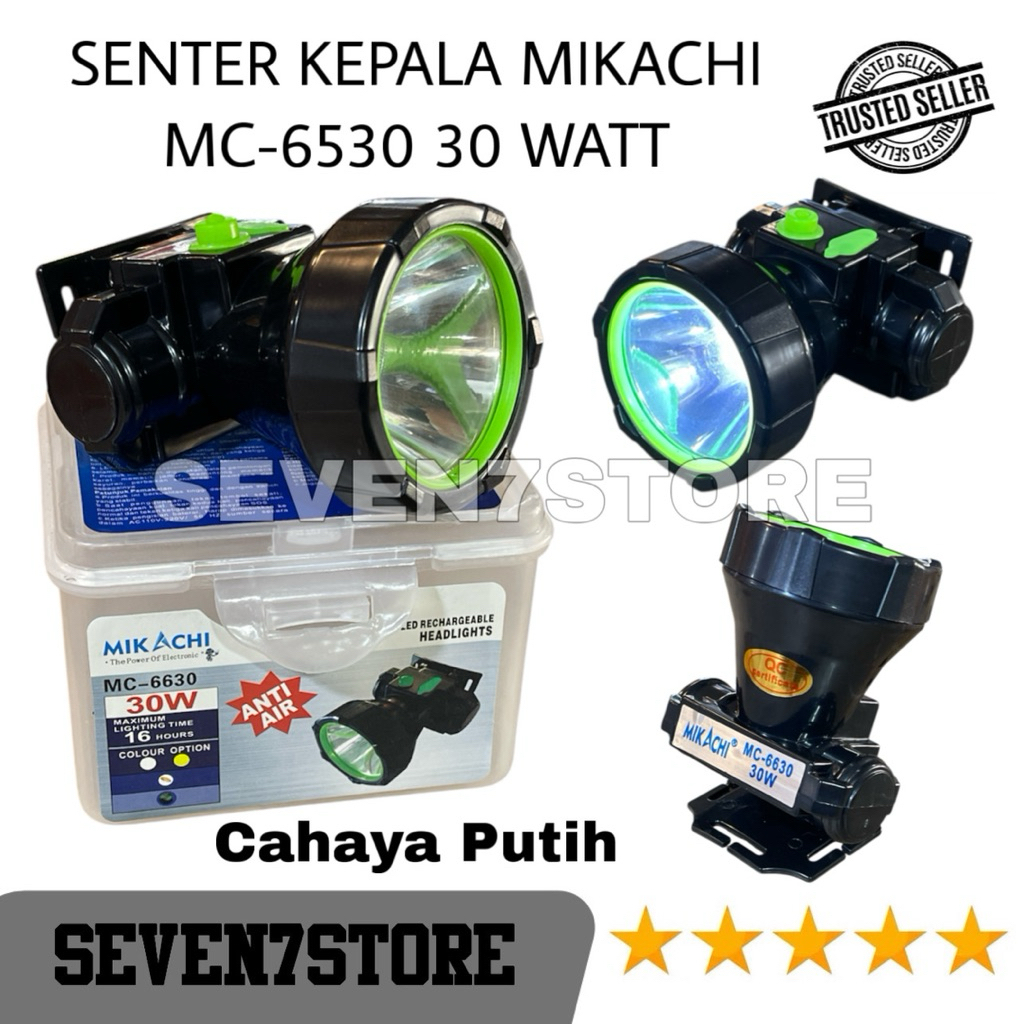 Senter Kepala LED Litium Mikachi 30watt MC 6630 SUPER TERANG