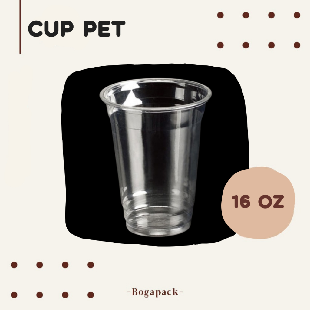 CUP PET 16oz TEBAL / Gelas Plasik / Cup Plastik