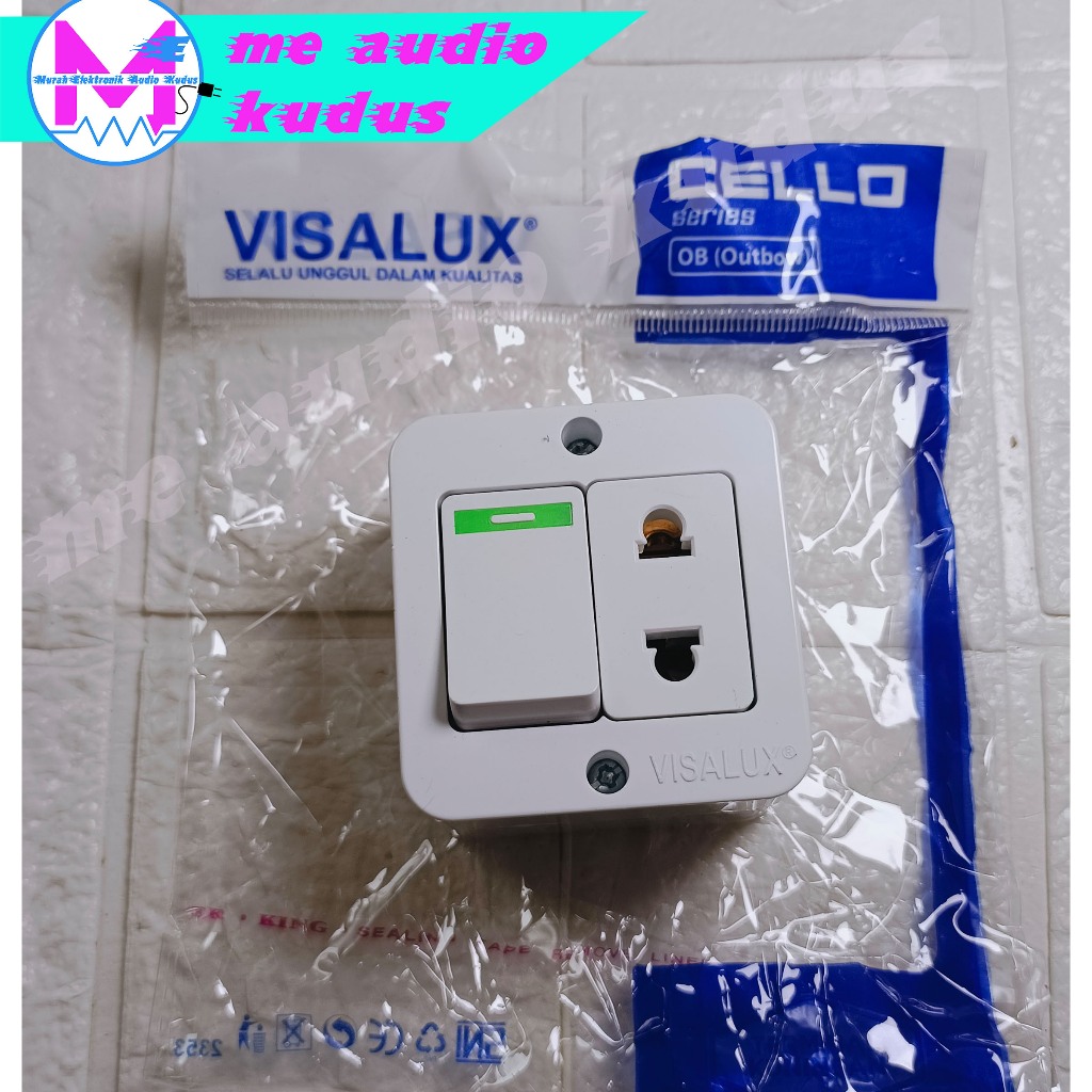 SAKLAR ENGKEL+STOP KONTAK VISALUX CELLO OUTBOW SEGI VS-6010S (ENGKEL+STOP)