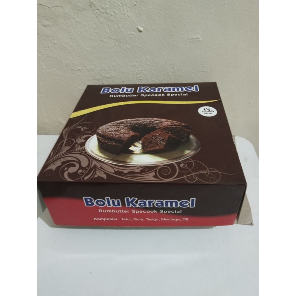 

Box/dus kue bolu karamel uk 19,5x19,5x6,5 isi 50pcs