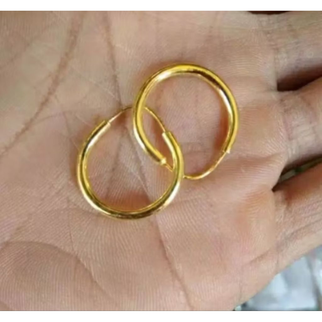 Emas 24K LM 99,9% Kerabu Anting Polos