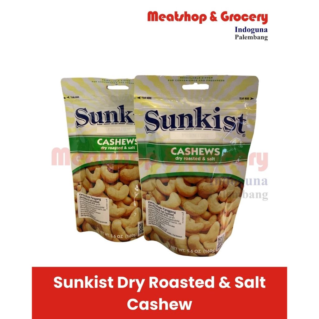 

Sunkist Dry Roasted & Salt Cashew 160gr | Kacang Mede Panggang