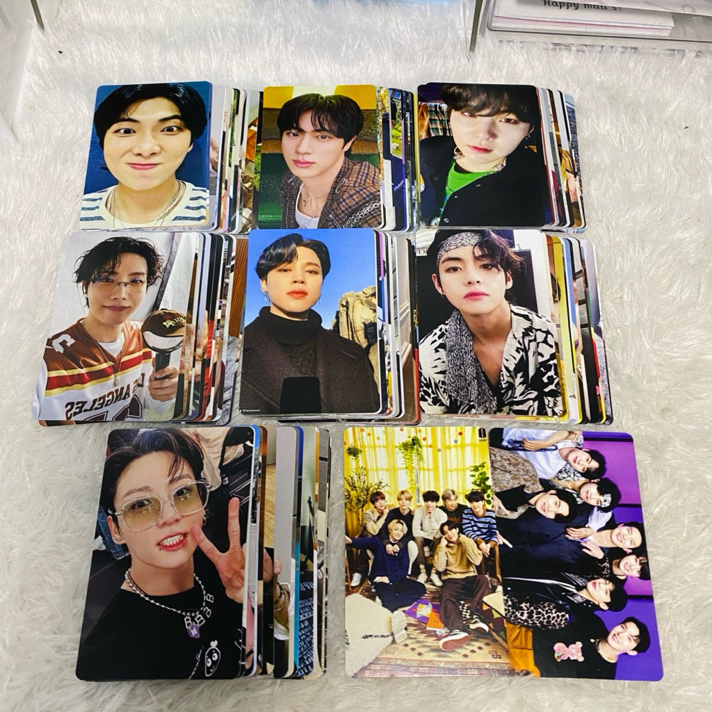 100 photocard pc unofficial BTS 2 sisi bolak balik free inner sleeve termurah