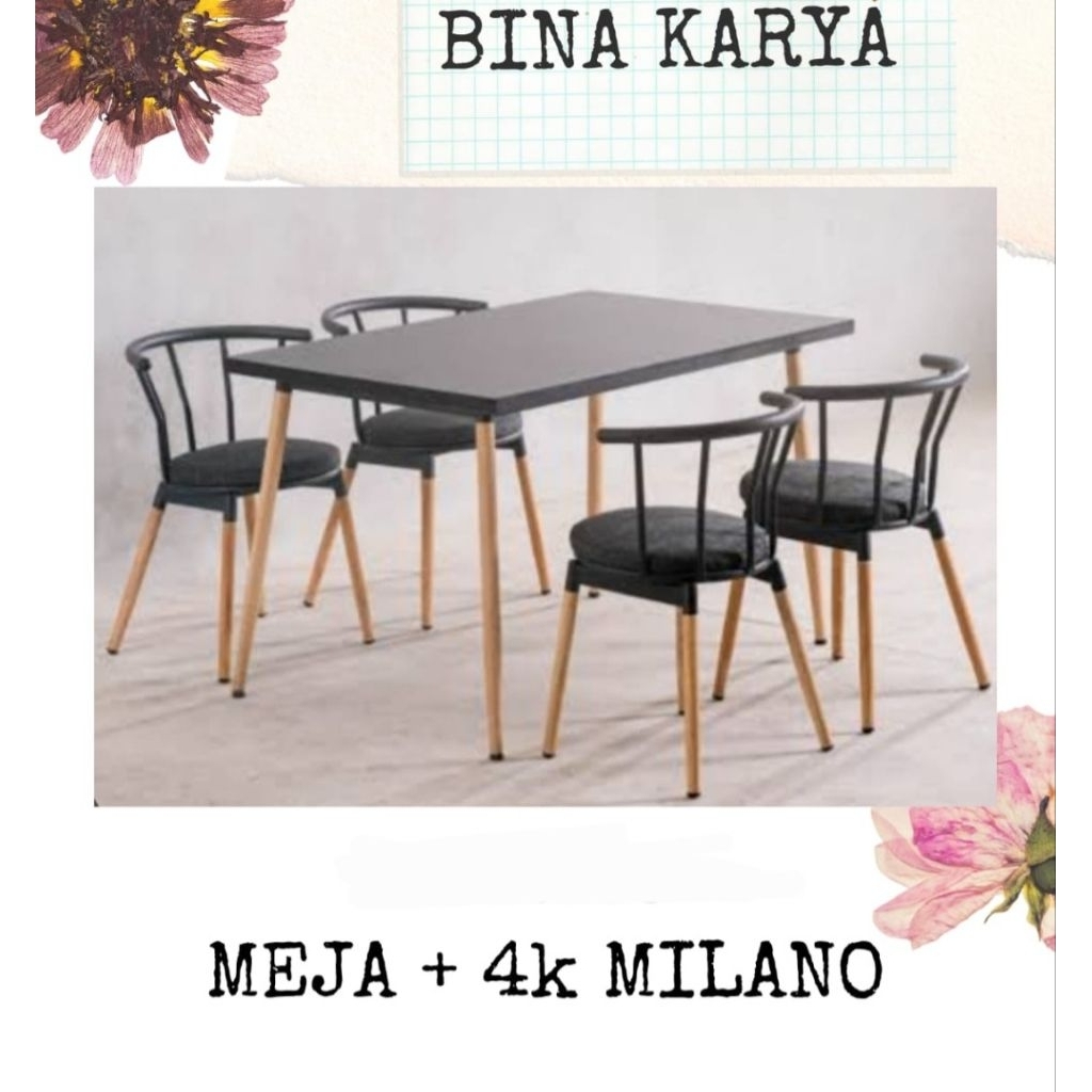Meja Makan Set 4 Kursi//Meja makan minimalis