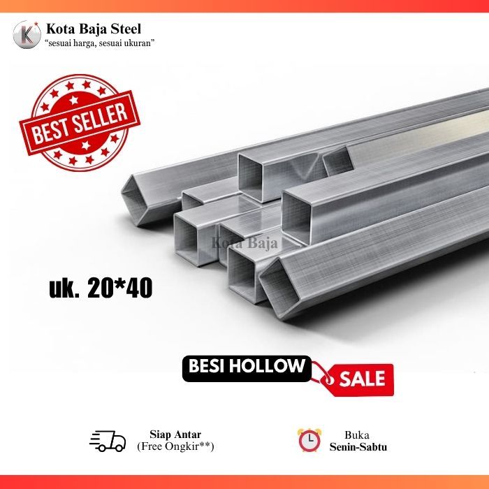 BESI HOLO GALVANIS/ HOLO GYPSUM 20/40 (2X4cm) KOTAK FULL Panjang 4 Meter SNI