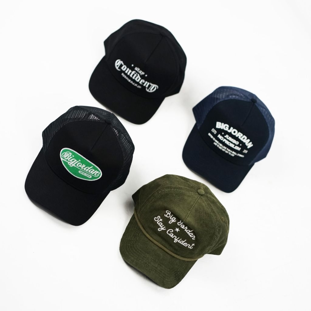 TOPI BigJordan,REGISTA - TOPI SNAPBACK HITAM,VERDE - TOPI CORDUROY HIJAU ARMY,VIAGGIO - TOPI TRUCKER