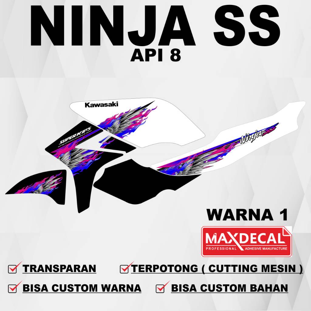 Stiker Ninja SS / Striping Ninja SS / Stiker Sticker Decal Ninja SS Api 8