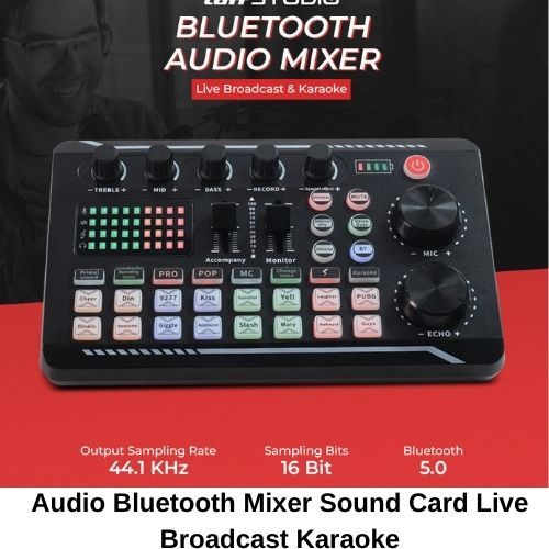 Audio Bluetooth Mixer Sound Card Live Broadcast Karaoke