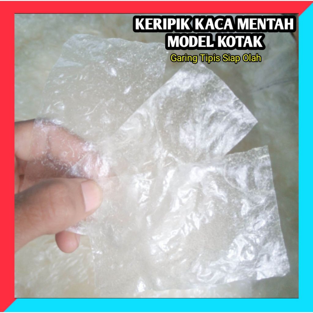 

Keripik kaca KOTAK bening viral mentah 1kg siap masak.