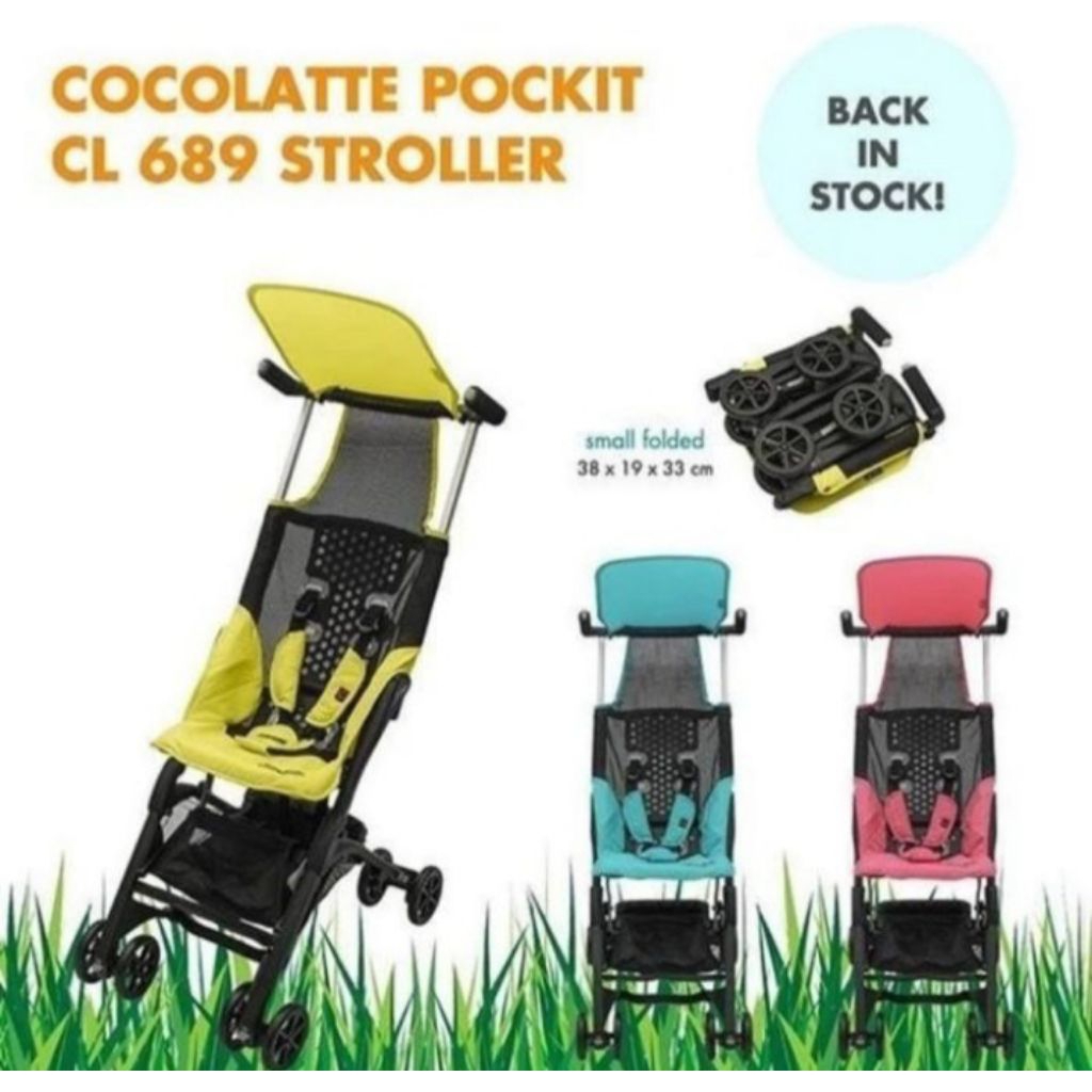 Stroller Baby Cocolatte Pockit 689 Stroller Traveling Cabin Size