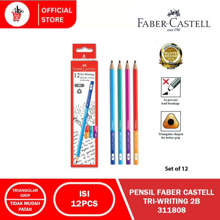 

PENCIL | PENSIL FABER CASTELL TRI-WRITING 2B 311808 (1PACK)