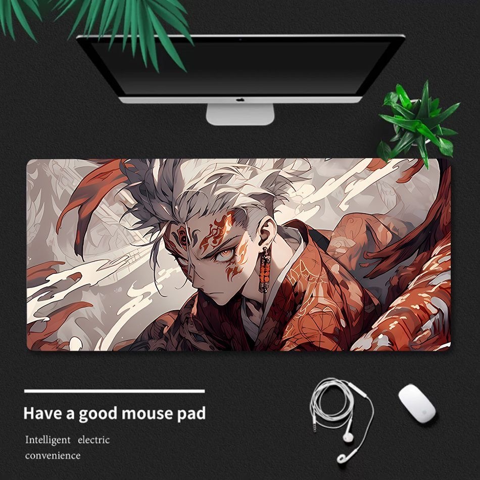 alas meja komputer aesthetic Mouse pad karet besar aesthetic anime custom lebar gaming mousepad 80x3