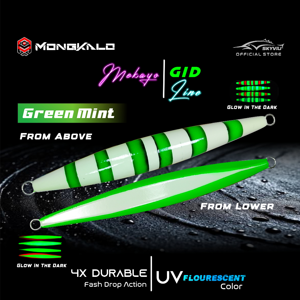Mekayo Full-GID Garis Fluorescent 100 Hijau