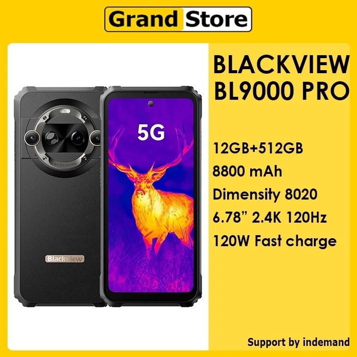 Blackview BL9000 PRO 5G Rugged Smartphone12GB 512GB 6.78'' FHD Thermal Imaging FLIR® 8800mAh