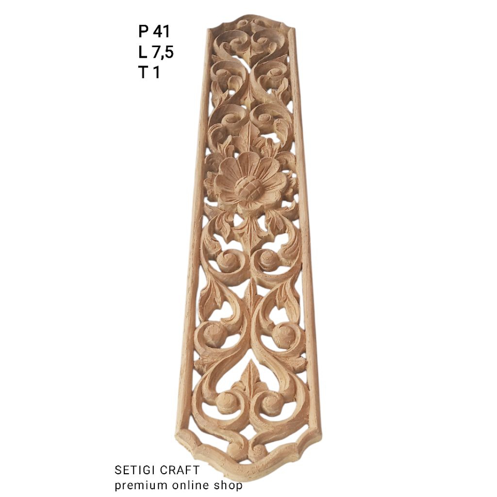 Premium Tempel Soko Aksesoris Gebyok Berukir Kayu Jati