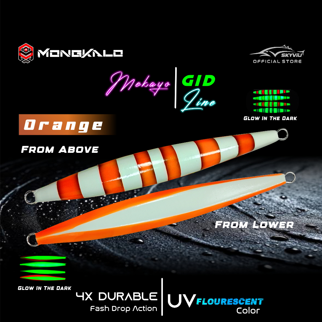 Mekayo Full-GID Garis Fluorescent 150 Orange