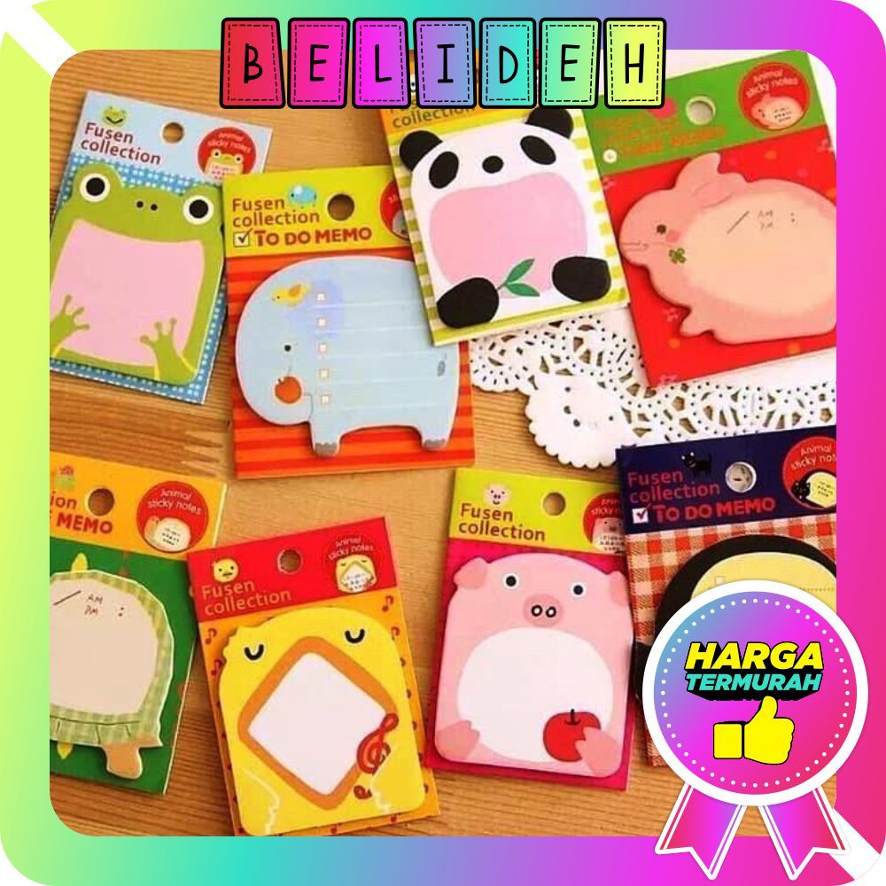 

☛BELIDEH☚ Sticky Notes Motif HewanTempelan Kertas Catatan Memo Note Karakter Animal Mini Book Karakter Binatang Lucu R457