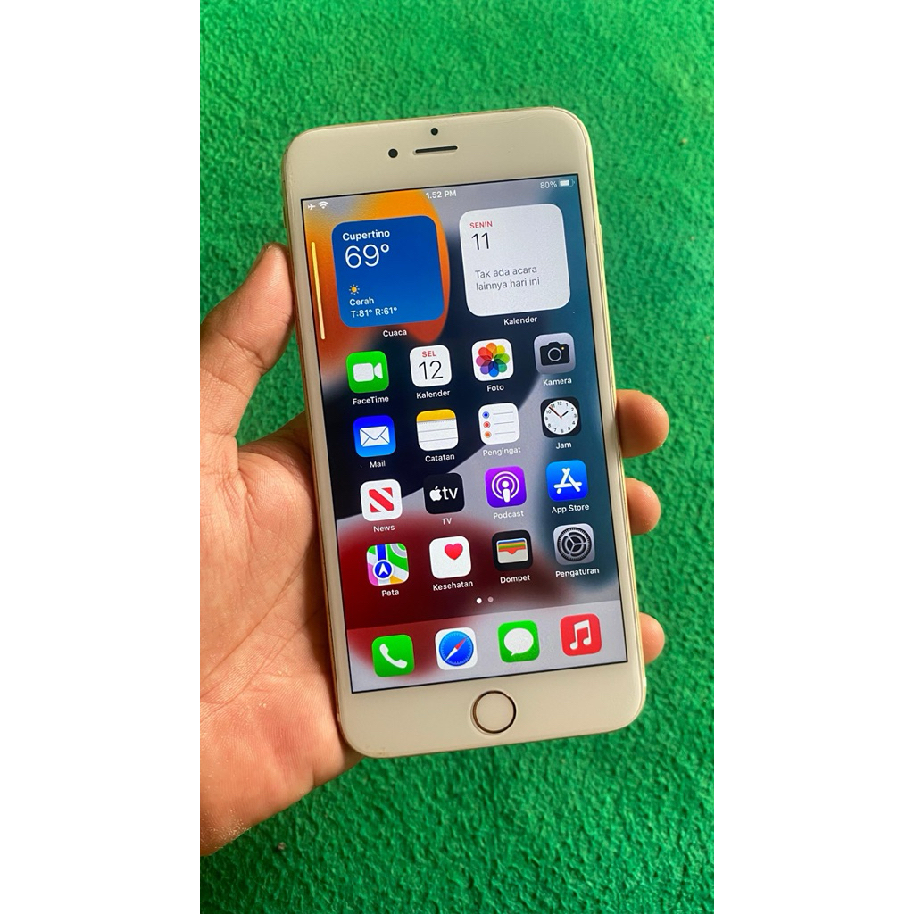 Hp iphone 6s+ second Wifi only/all operator bisa paylayer(free kabel data+case)