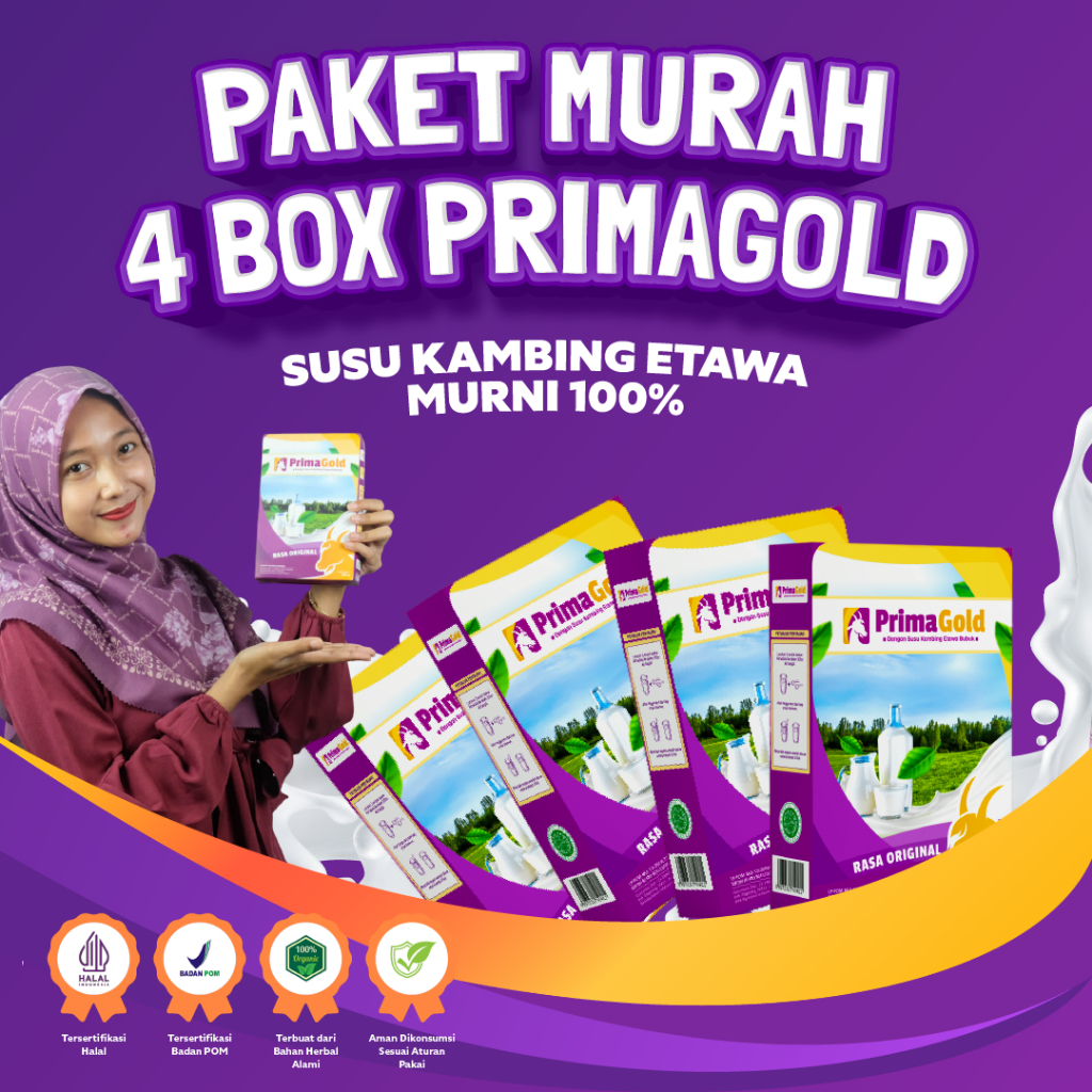

4 BOX SUSU ETAWA PRIMA GOLD CUCI PARU PARU BEBAS SESAK NAFAS