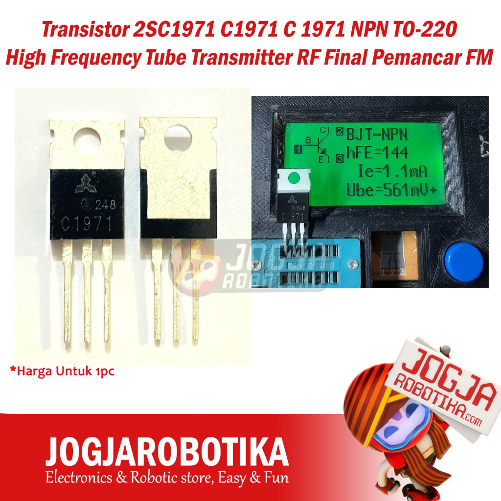 Transistor 2SC1971 C1971 C 1971 NPN TO-220 High Frequency Tube Transmitter RF Final Pemancar FM