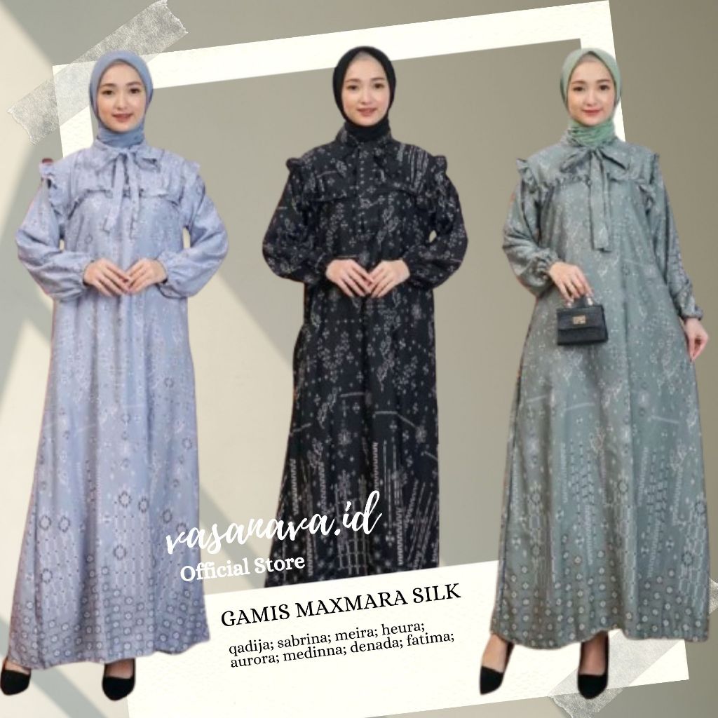GAMIS SILK DRESS MEWAH | DENADA RAYA DRESS RESLETING BUSUI KONDANGAN