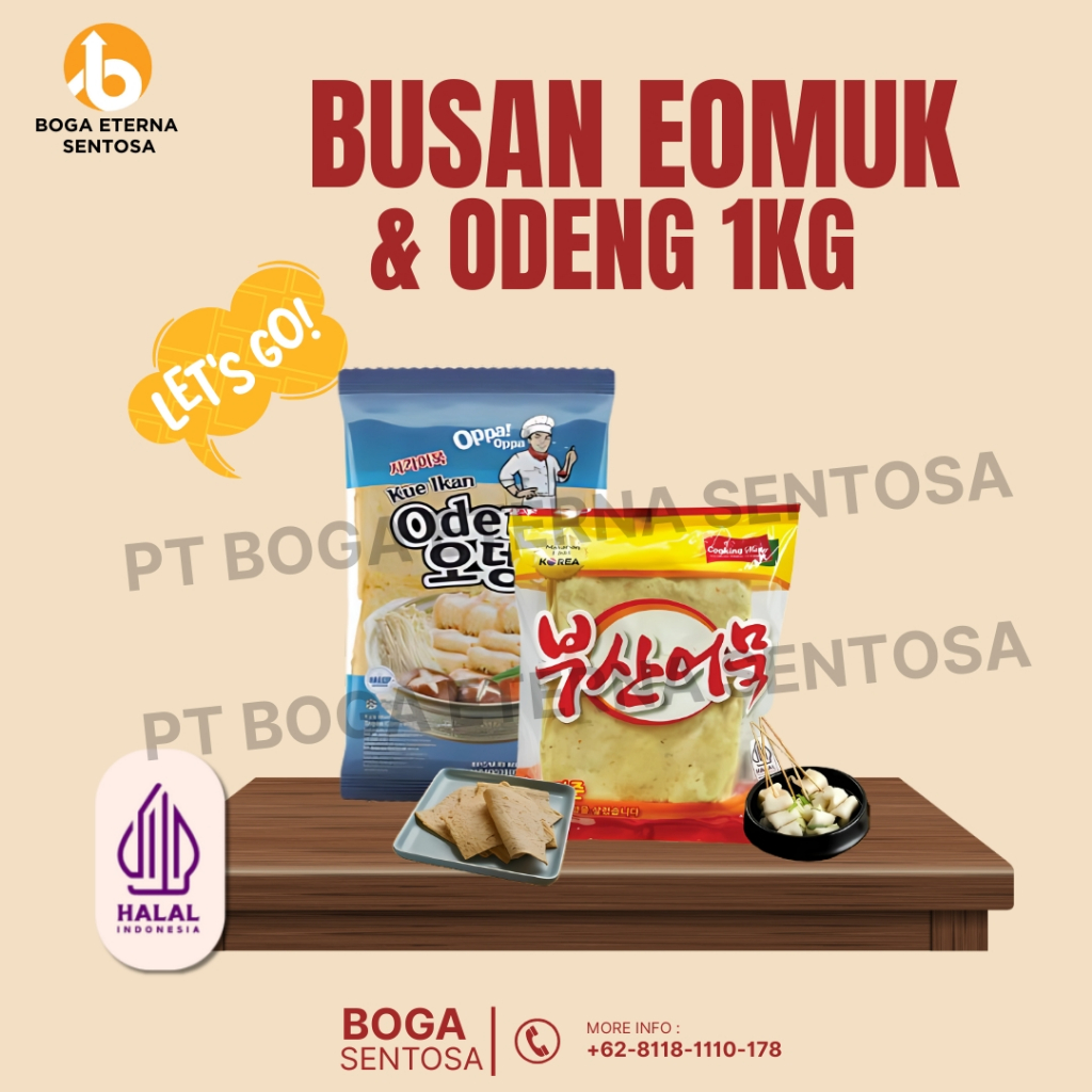 

Odeng Busan Eomuk COOKINGMASTER & OPPA OPPA 1kg HALAL