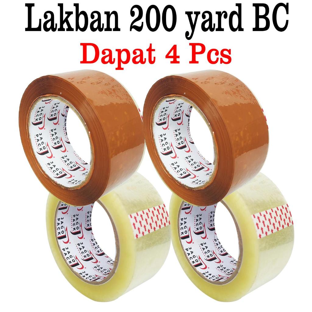 

PROMO 4 PCS - Lakban Coklat - Bening 45mm x 200yard BC - Lakban Packing Paket - Jago Pack Indonesia