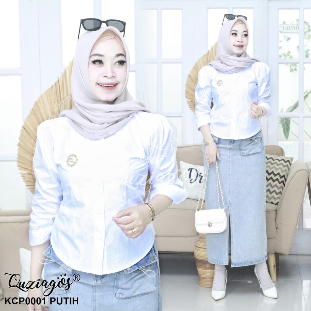 QUZIAGOS Kemeja crop polos